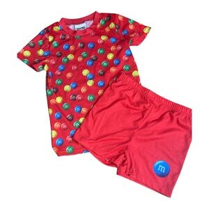 M&M'S Red Candy Print Shirt and Shorts
